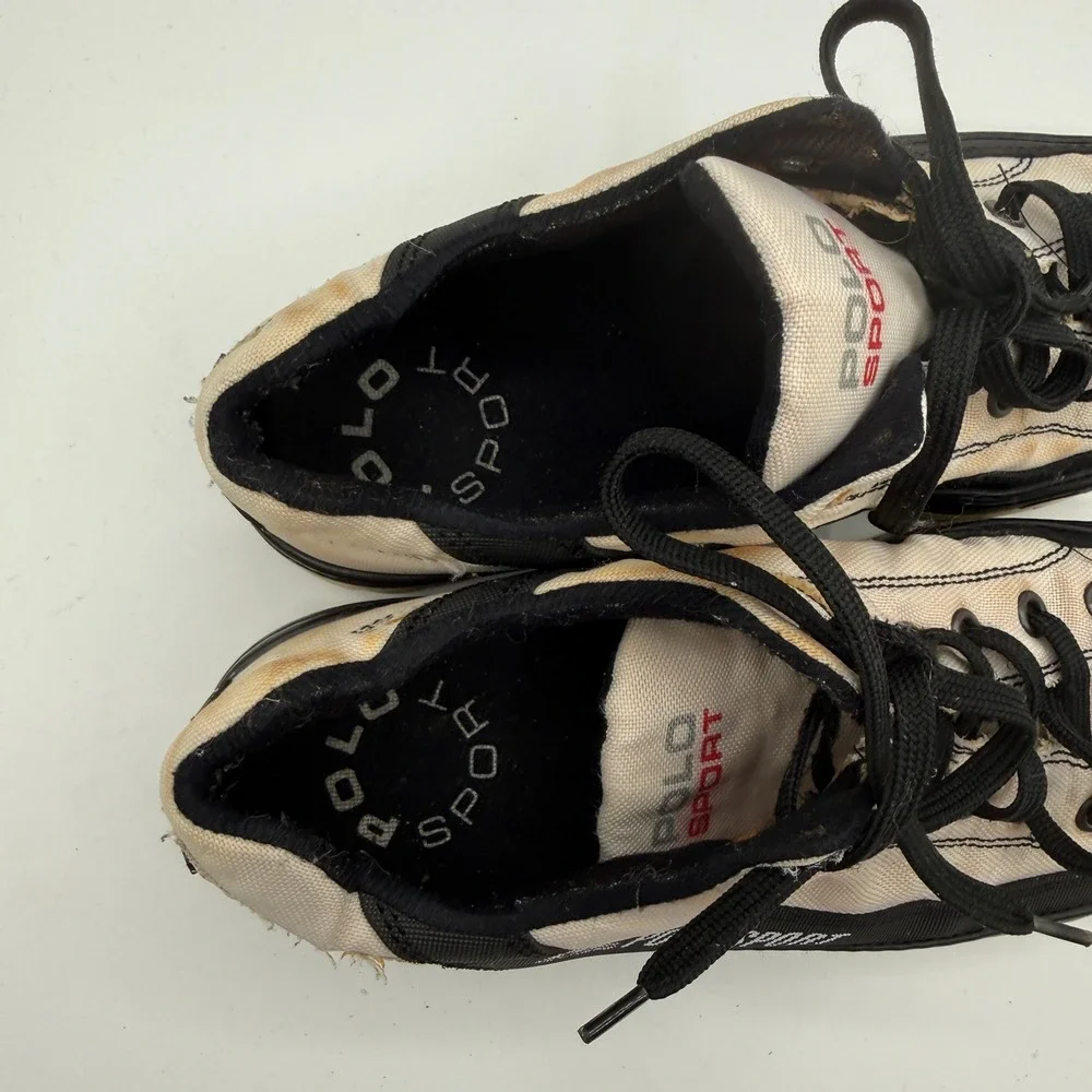 Ralph‎ Lauren Polo Sport Sneakers Mens 11 White Extreme Made in Italy Vintage